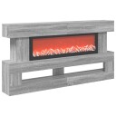 vidaXL Elektrisk peis Grå Sonoma 150 x 21 x 77 cm Konstruert tre