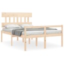 vidaXL Sengeramme med hodegavl 140x190 cm heltre