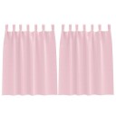  Gardiner med gardiner 2 pcs Baby rosa 140x140cm Polyester