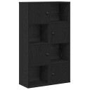 Bokhylle svart eik 60x24x101,5 cm konstruert tre