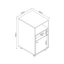 Skjenk HOME4YOU Lester 40x48x76 cm melamin   lyst tre