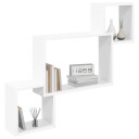 vidaXL Vegghylle Veggmontert Hvit 91,5 x 15 x 76 cm Konstruert tre
