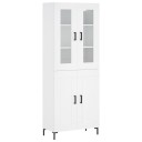 vidaXL Highboard hvit 69,5x34x180 cm konstruert tre 8720845477592