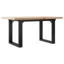 Salongbord O ramme 80x50x40,5 cm heltre furu og stål