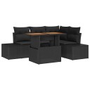 vidaXL Hagesofa Set 5 stk. Svart Poly rattan