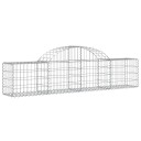 vidaXL Gabionkurver buede 15 stk 200x30x40/60 cm galvanisert jern