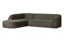 Bepurehome Sloping Corner Sofa Left Velvet frost