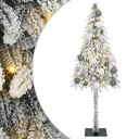  Juletre med 150 LED med stativ Hvit 120 cm PE og stål