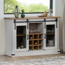 Skjenk HALDEN med 2 skyvedører hvit 112x40x80 cm heltre
