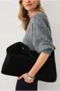 Ellos Collection - Totebag i semsket skinnimitasjon - Svart