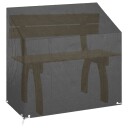 vidaXL Trekk til hagebenk 8 maljer 130x70x70/88 cm polyetylen