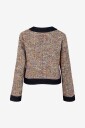 Coster Copenhagen   Kardigan Bouchlé jacket with denim details   Brun