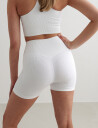 aim´n Ribbed Seamless Midi Biker Shorts - White - M