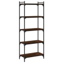 vidaXL Bokhylle 5 etasjer brun eik 60x30x154 cm konstruert tre