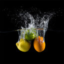 Citrus splash Plakat Plakat / 100x100cm