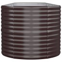 vidaXL Plantekasse pulverlakkert stål 440x80x68 cm brun