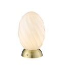 Halo Design Twist Oval Bordlampe Opal/ Messing
