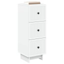 vidaXL Skuffeskap Hvit 33 x 34,5 x 90 cm Konstruert tre