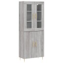 vidaXL Highboard grå sonoma 69,5x34x180 cm konstruert tre 8720845476298