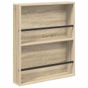 vidaXL Magasinreol med hylle Sonoma eik 60 x 12 x 70 cm Konstruert tre