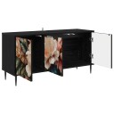 vidaXL TV skap BORNE 102 x 33 x 51 cm Svart eik Konstruert tre