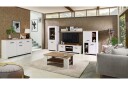 Crumpton TV-Benk 161 cm - Hvit/Brun