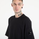 T skjorte C.P. Company Light Fleece Short Sleeve Sweatshirt Black S