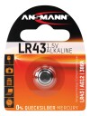 Ansmann LR43 Alkalisk Knappcellsbatteri 1,5V - Sølv