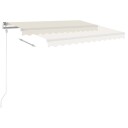 vidaXL Manuell uttrekkbar markise 350x250 cm kremhvit