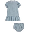 Polo Ralph Lauren Kjole m. Bloomers - Denim - Ny Medium+ Vask - Polo Ralph Lauren - 68 - Kjole Hvit Lyseblå - 62