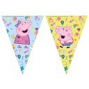Globos Europe Flaggirlander Peppa Gris Blå/Gul