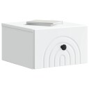  Vegghengt Nattbord Hvit 33 x 34,5 x 20 cm Konstruert tre