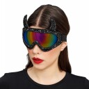 Skibriller Horn med Strass Svart - One size