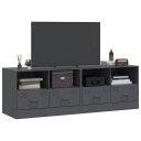  TV-benker 2 stk antrasitt 67x39x44 cm stål