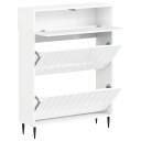 vidaXL Sko Skap ZWOLLE 78 x 24 x 103 cm Konstruert tre Høgglans hvit