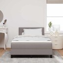 Box Spring Seng med Madrass & LED Taupe 120x190 cm Stoff