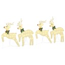  LED Reinsdyr 4 pcs Gull 45 x 19 x 65 cm stoff
