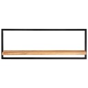 vidaXL Vegghyller 2 stk 100x24x35 cm heltre akasie og st?l