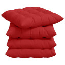  Seteputer 2 pcs Rød 40 x 40 x 6 cm stoff