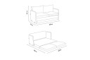 2 seters sovesofa Rubby 128 x 70 x 66 cm Grønn   Grønn