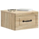  Vegghengt Nattbord Sonoma eik 34,5 x 33 x 20 cm Konstruert tre