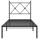  Sengeramme i metall med hodegavl svart 80x200 cm 8721012373778