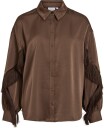 Vila Viralfine L/S Shirt   Brown   38