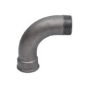 Sort bøyning muffe/nippel 3/8" lang