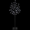 vidaXL LED juletre Svart 120 cm Stål 100 LED-lys