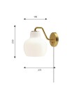 Louis Poulsen - VL Ring Crown Vegglampe Opal