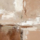 Earthy Abstract Layers Plakat / 100x100