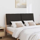  Polstret sengegavl Svart 150 cm Massiv furu