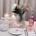 Nova Edge Vase m/riller Klar 22cm