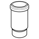 Geberit 50 mm Overvanns- og Drensrør med Dobbel Flens i Plast